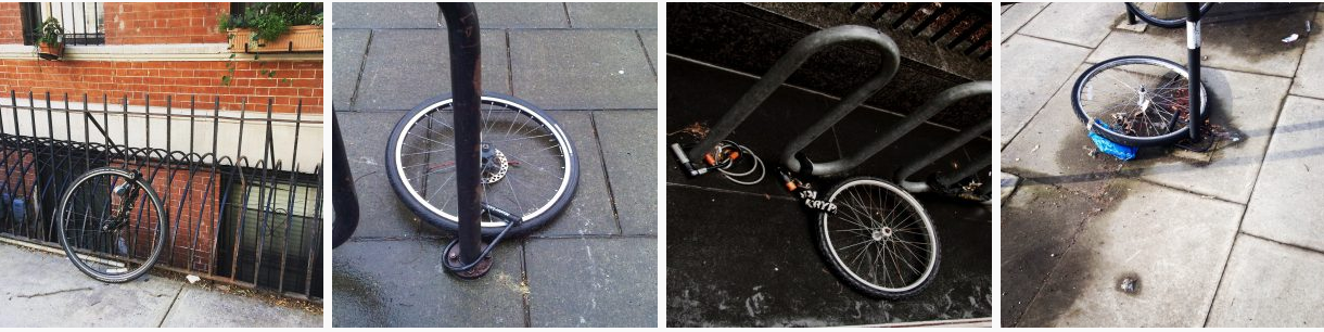 Examples of badly locked bikes