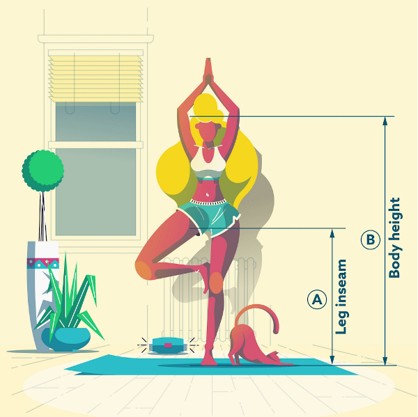 Animation of woman doing joga