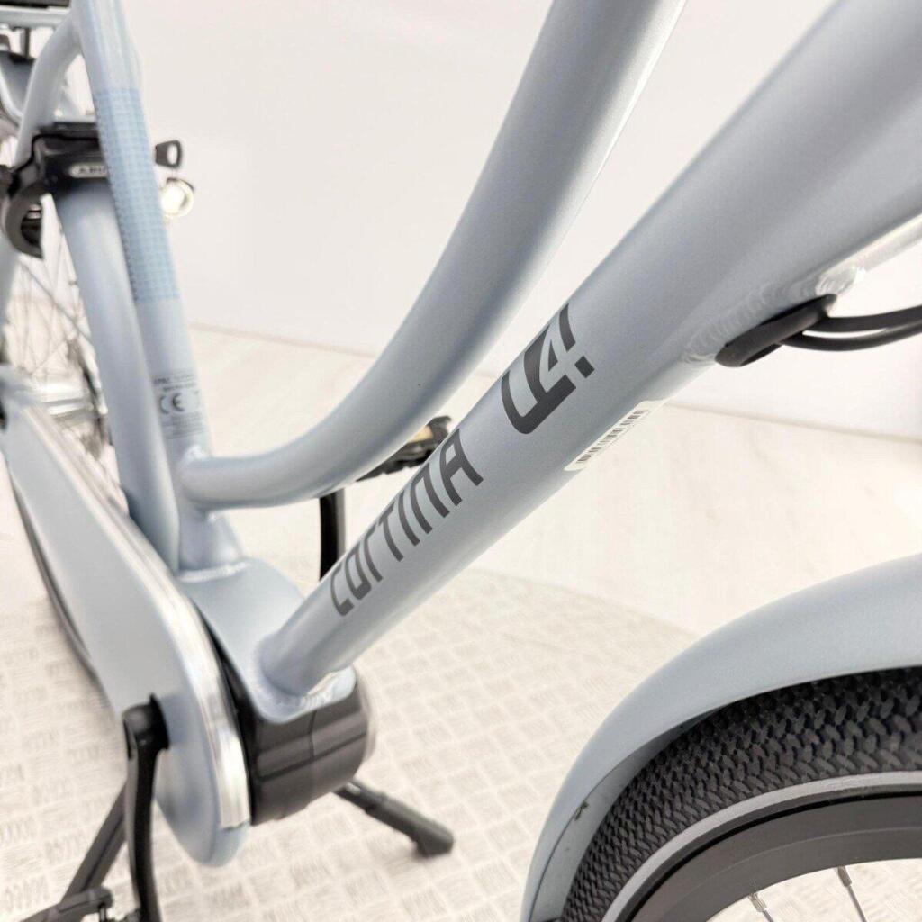 The model name printed on the frame of a used Cortina E-U4 Transport