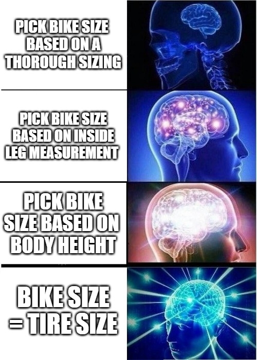 Choose bike size steps