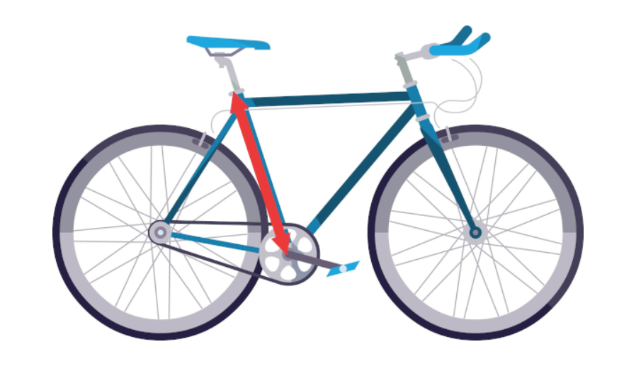 Bike with frame size highlight